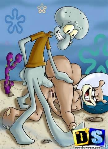 Squidward Tentacles And Sandy Cheeks SpongeBob