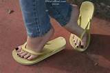 yellow flip flops!