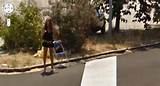 Stunning slim mature hooker on Google Maps Street View