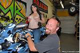 Big tits biker chick gets rammed in her box against her motorbiki in ...