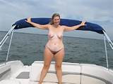 Chubby MILF on a boat