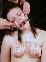 Degrading Punishment Of Dirty Gagged Teen Slave Pixie Covered In Bodyw